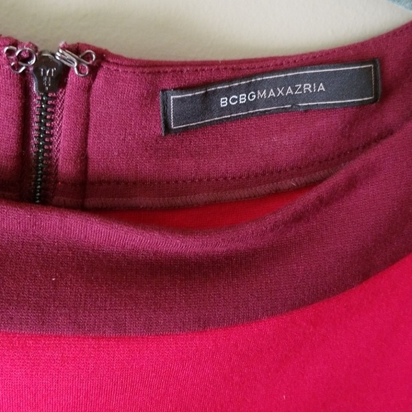 BCBGMAXAZRIA | Red and Maroon Bodycon Dress - Picture 4 of 5